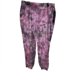 66. 1X - FRENCH LAUNDRY Sport Pink Tie Dye Jogger NEW